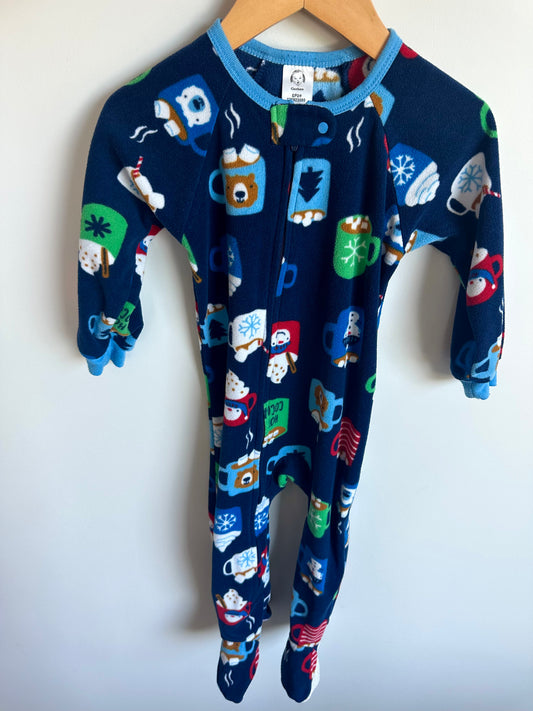 Fleece Navy Winter Mugs Sleeper / 24m