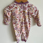 Floral Footless Zip Sleeper / 2-4m?