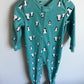 Fleece Teal Penguin Sleeper / 2T