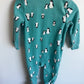 Fleece Teal Penguin Sleeper / 2T
