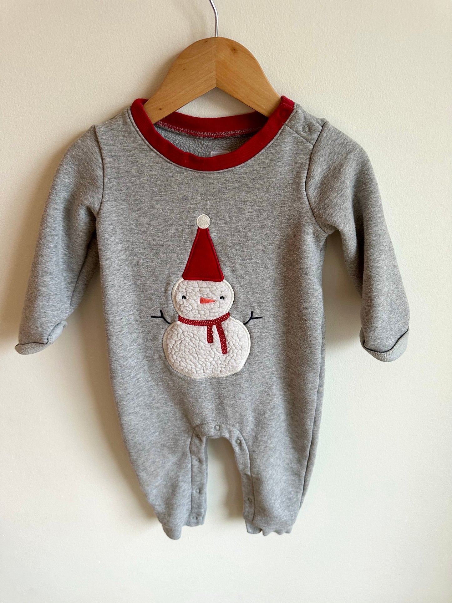 Snowman Grey Jumpsuit / 12-18m