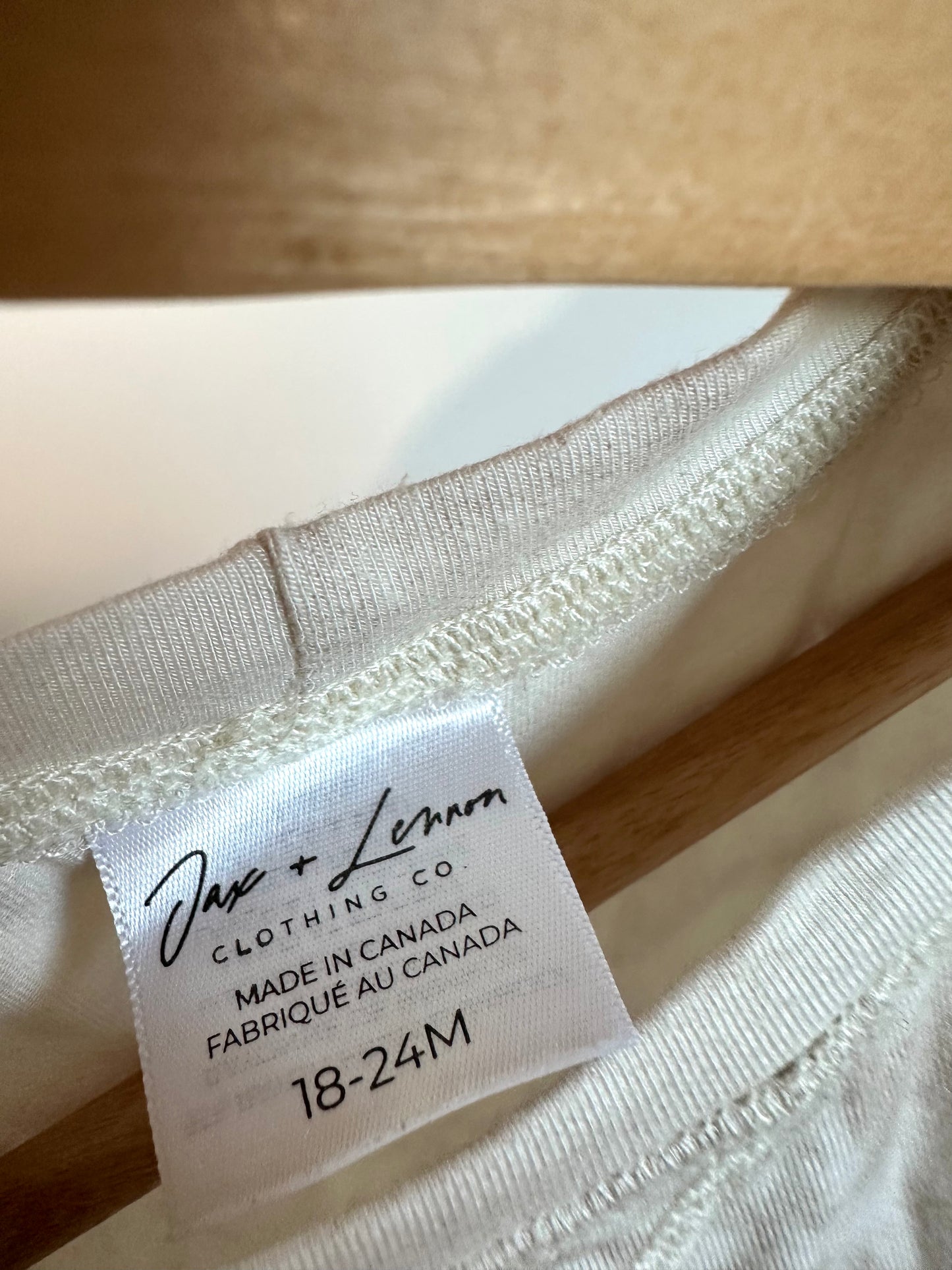 Jax + Lennon Cream Bamboo Long-sleeve / 18-24m