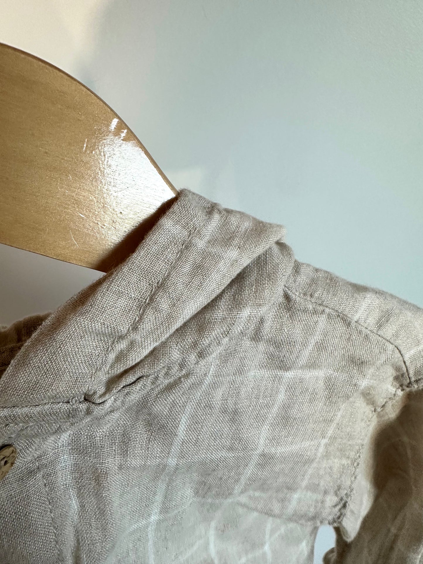 Zara Tan Checkered Hooded Button / 18-24m