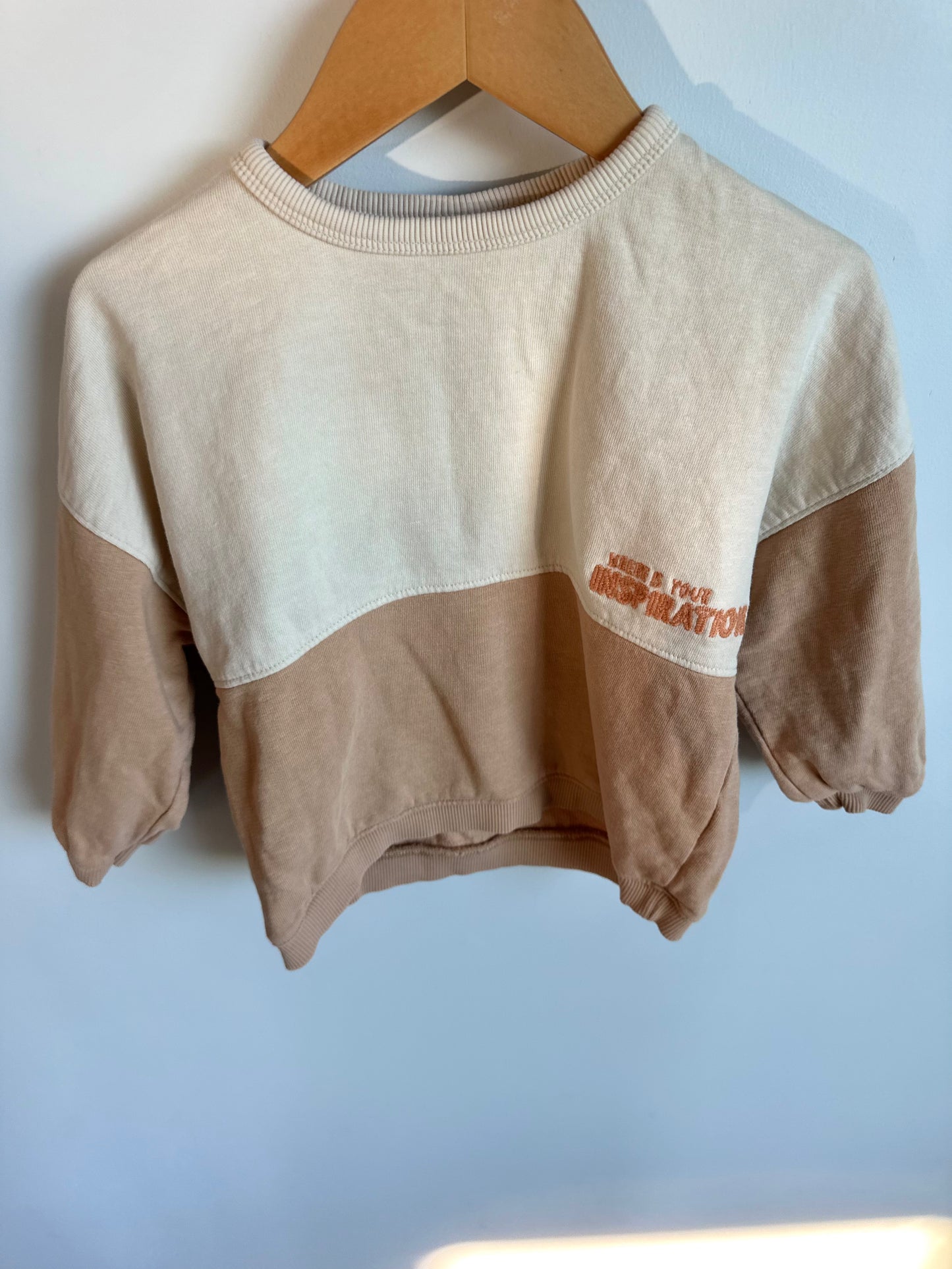 Zara Two Tone Inspiration Crew / 18-24m