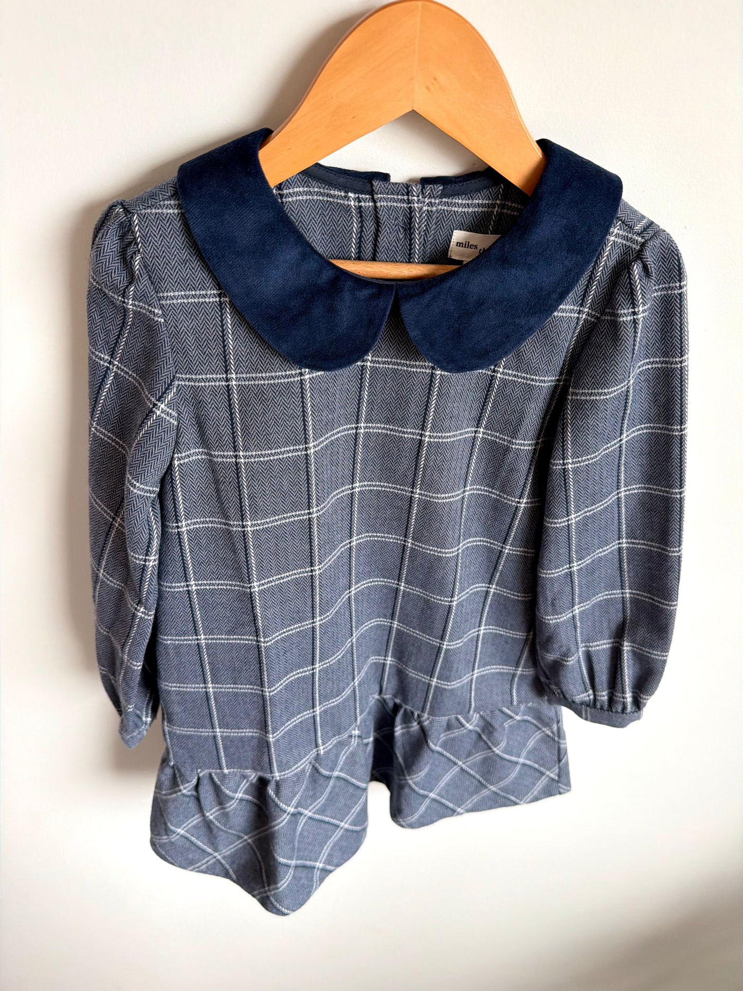 Miles the Label Grey Plaid Dress / 4T