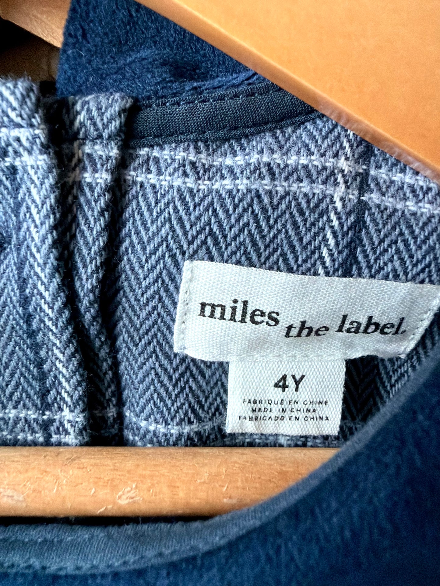 Miles the Label Grey Plaid Dress / 4T