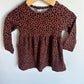 Animal Print Rust Long Sleeve Dress / 18-24m