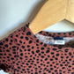 Animal Print Rust Long Sleeve Dress / 18-24m