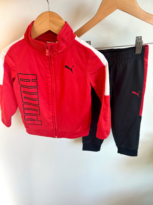Puma Red Sweater + Pants Set / 2T