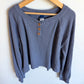 Slate Waffle Long Sleeve Top / 10-12 years
