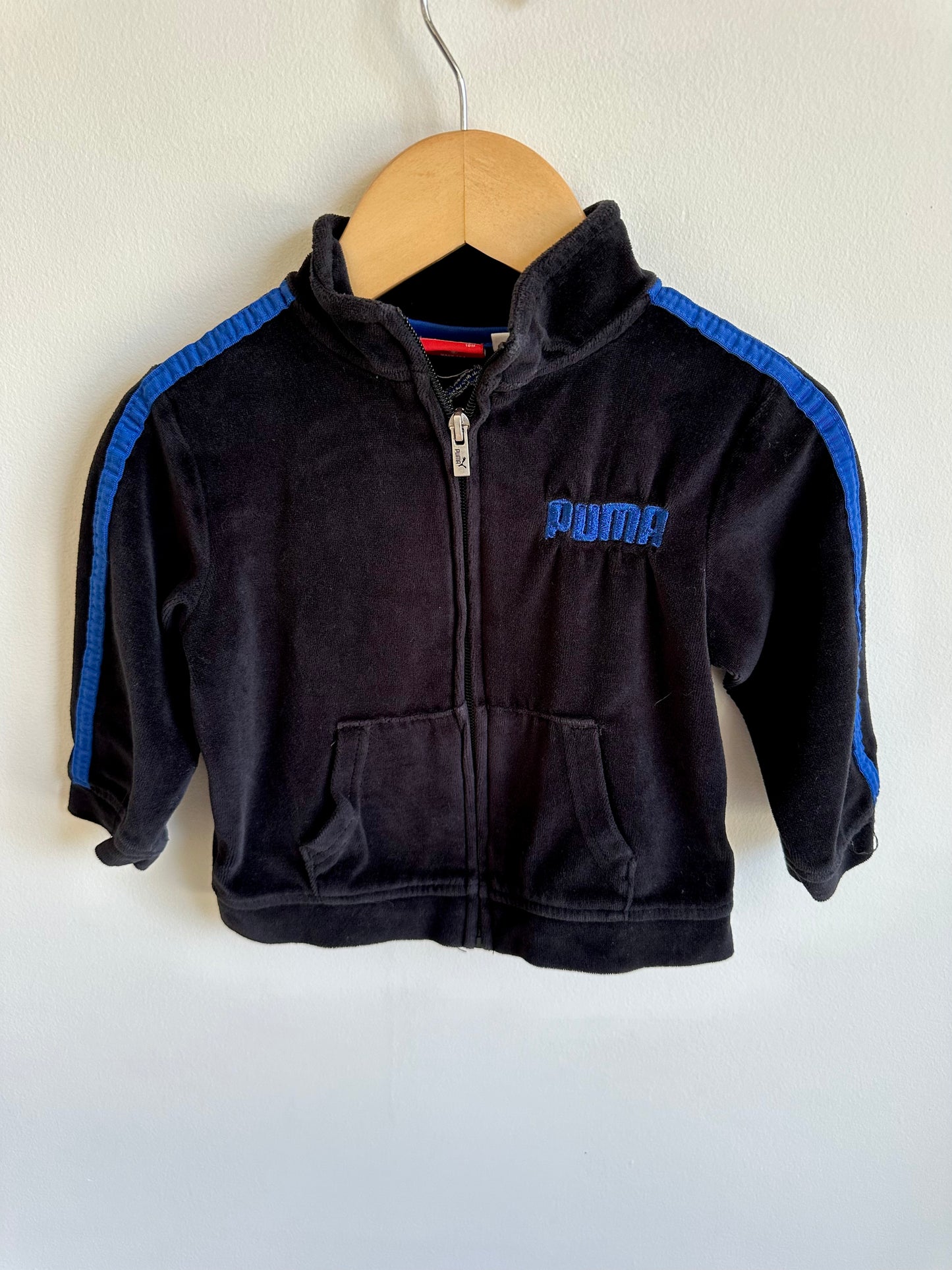 Puma Black Zipper Sweater / 18m