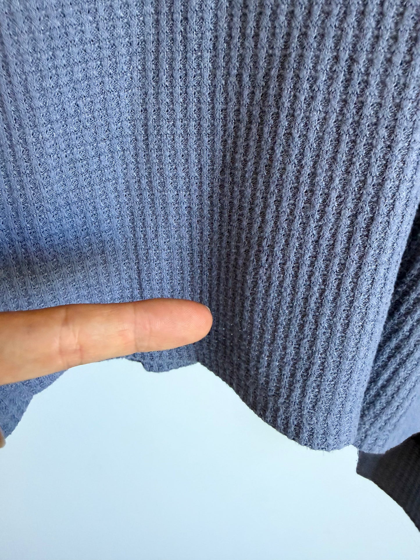 Slate Waffle Long Sleeve Top / 10-12 years
