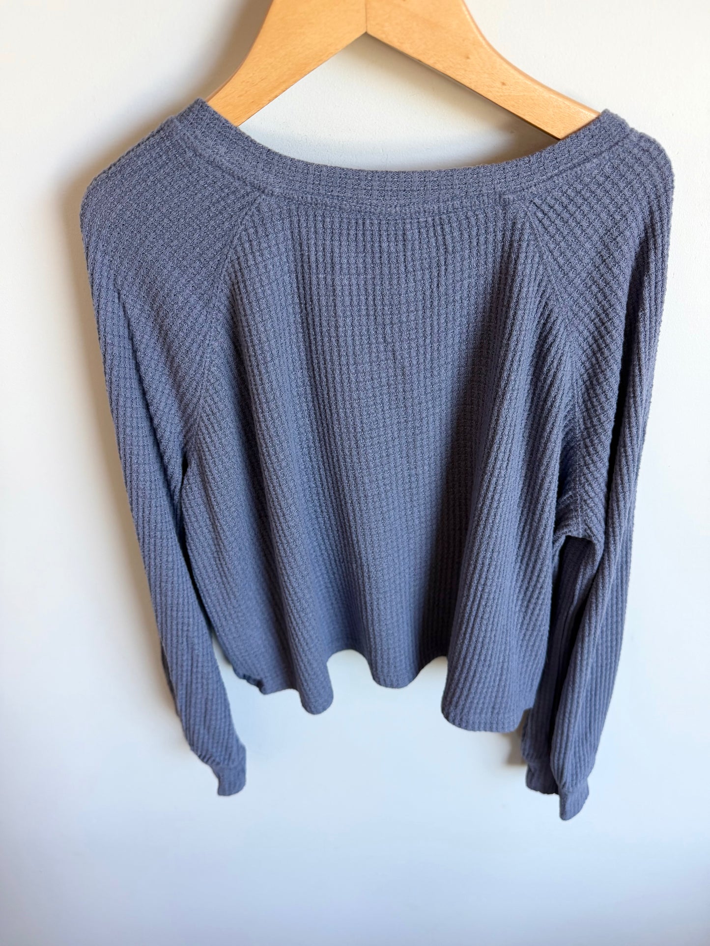 Slate Waffle Long Sleeve Top / 10-12 years