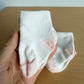 Cream with Pink Heel Socks (2) / 0-3m