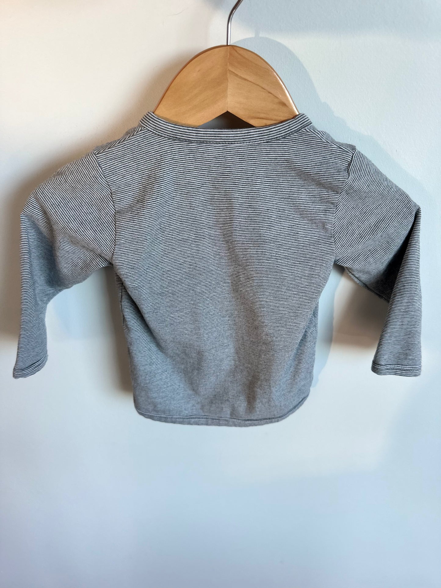 Noppies Striped Side Snap Long Sleeve / 4-6m