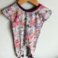 Cotton Floral with Purple Trim Jumpsuit (PLAY) / 9m
