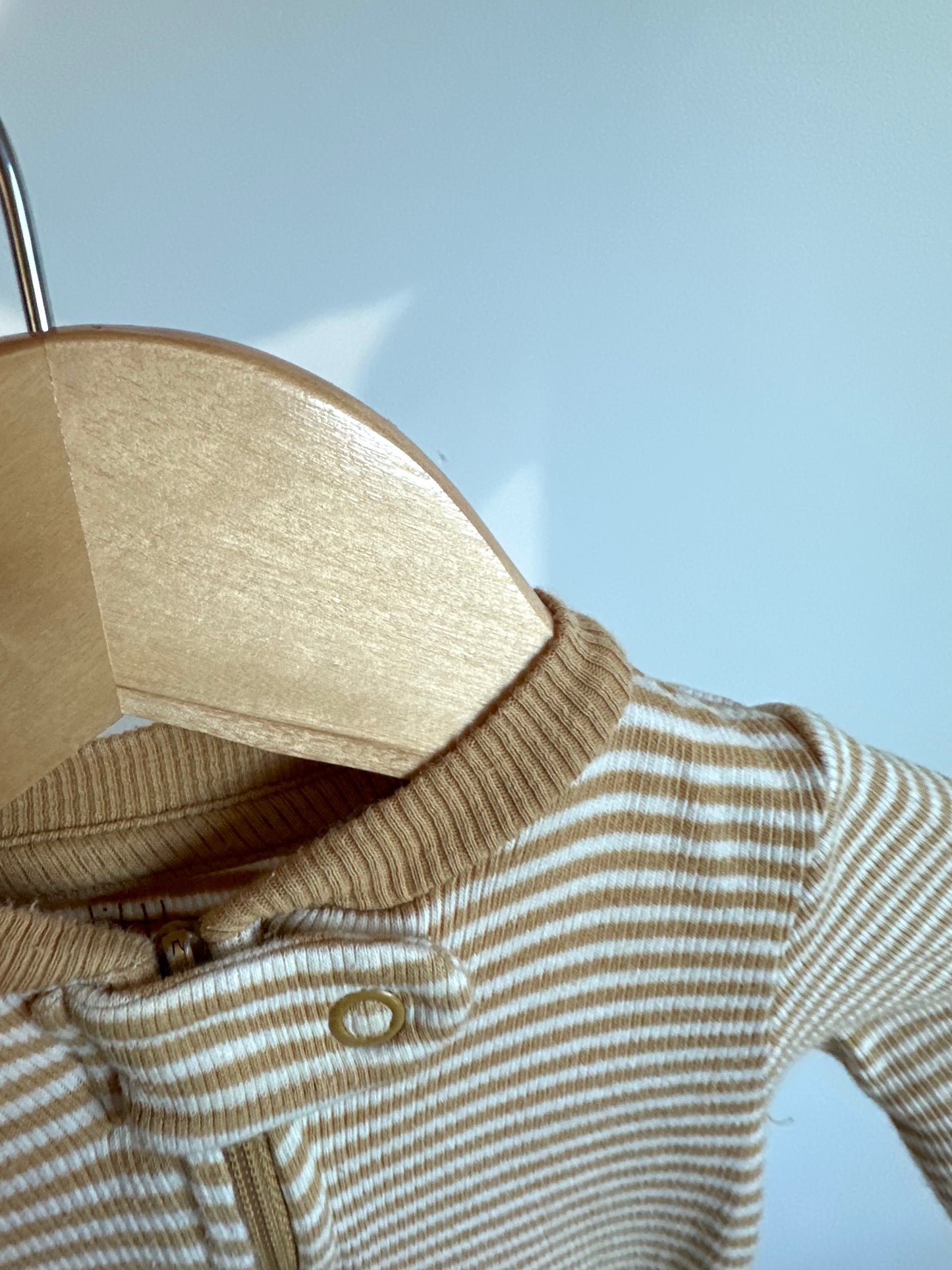 Organic Yellow Striped Bodysuit / 3m