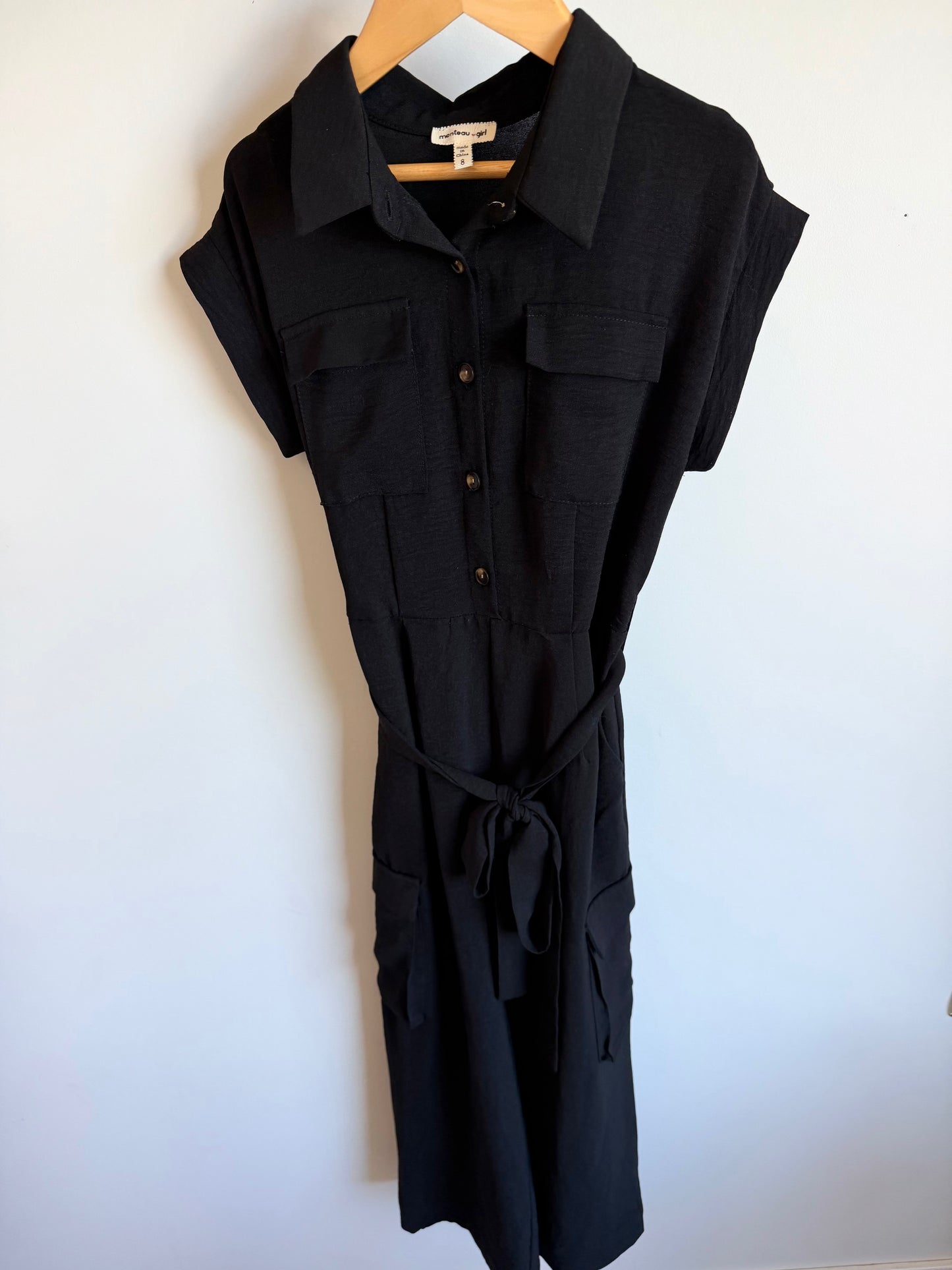 Black Collared Jumpsuit / 8 years
