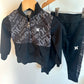 Hurley Black Logo Track Suit Set / 2T