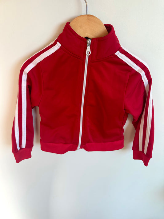 Red White Stripe Track Sweater / 3T