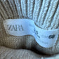 Zara Grey Knit Footed Pants / 3-6m