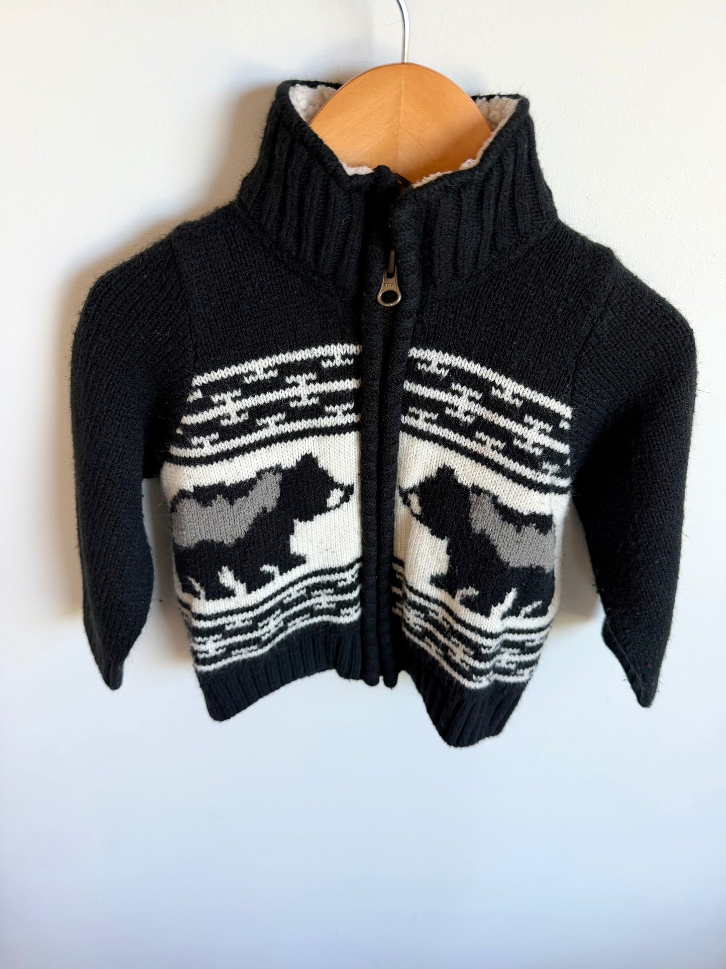 Bear Zipper Sweater / 2T