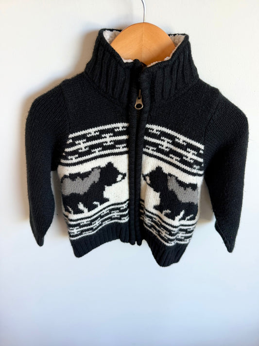 Bear Zipper Sweater / 2T