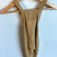 Quincy Mae Caramel Knit Overalls / 3-6m