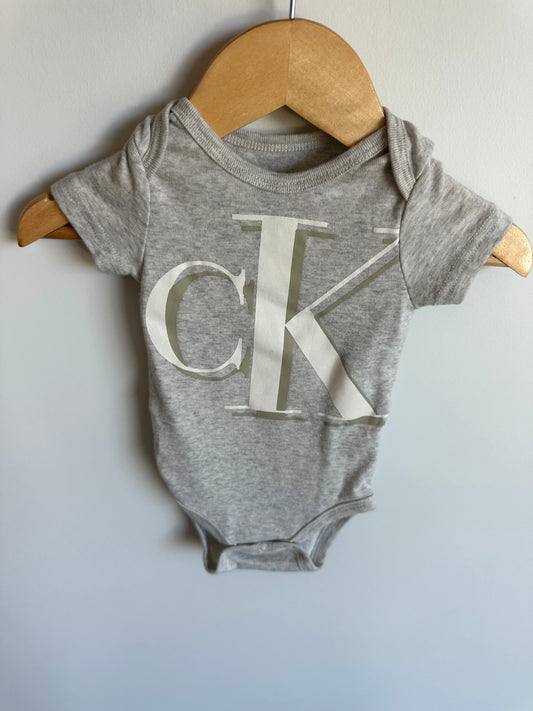 CK Grey Bodysuit / 3-6m