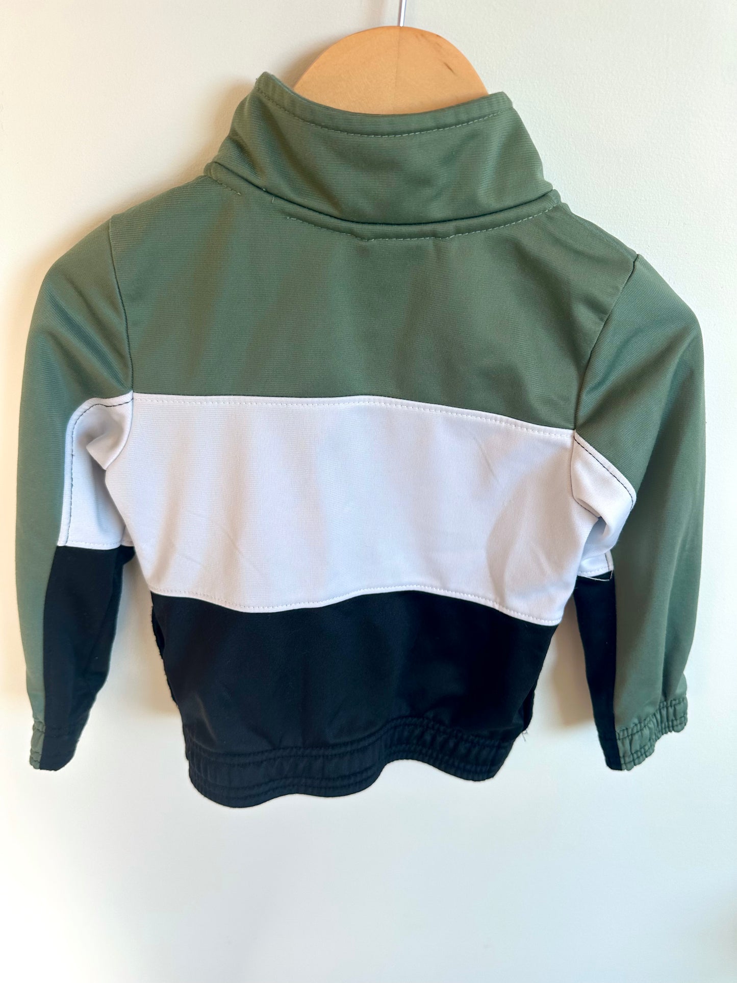 Puma Green Color Block Track Sweater / 2T