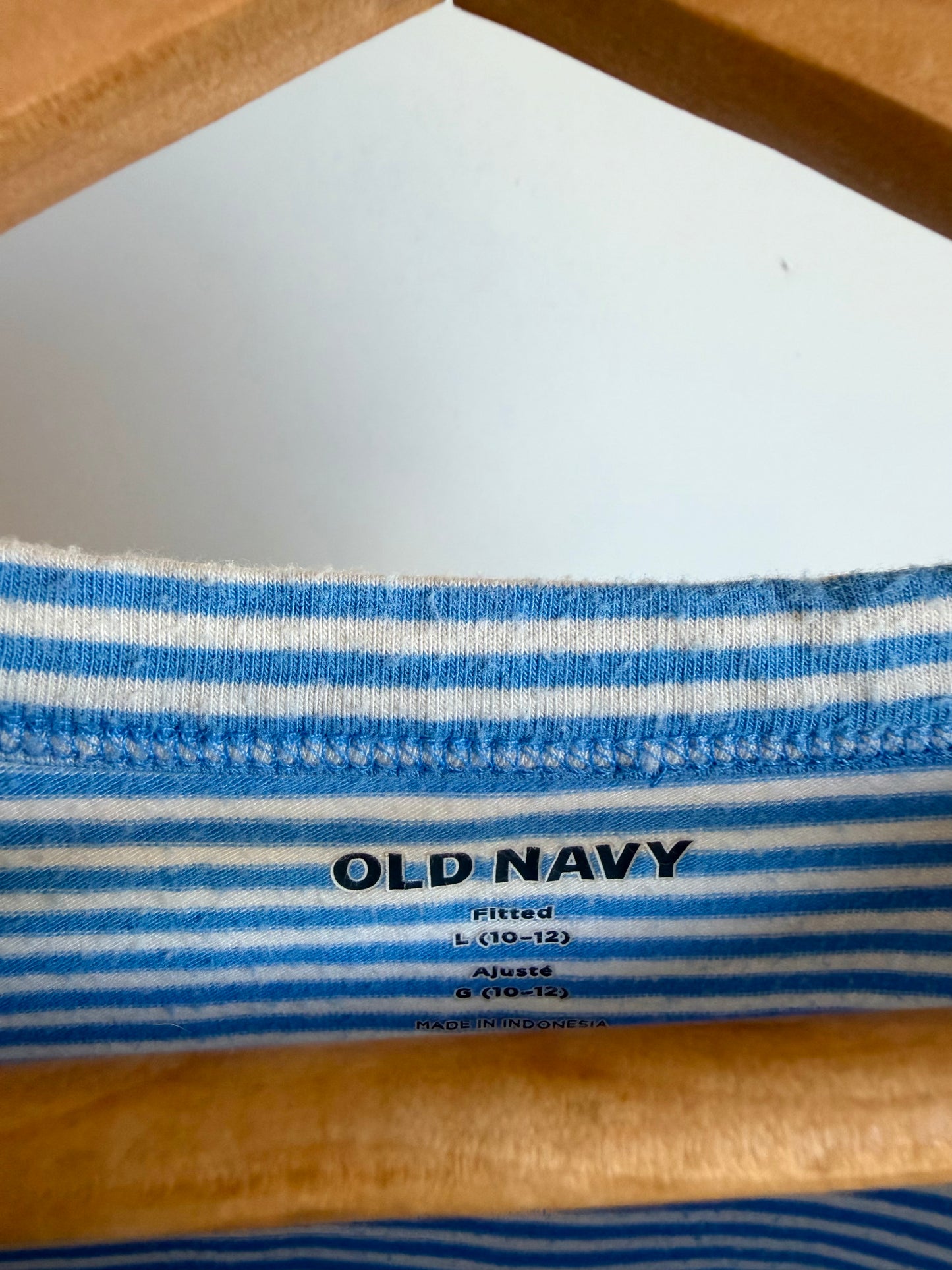 Blue Striped Fitted T-Shirt / 10-11 years (Lg)