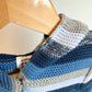 Bear Hood Blue Stripes Sweater / 6-12m