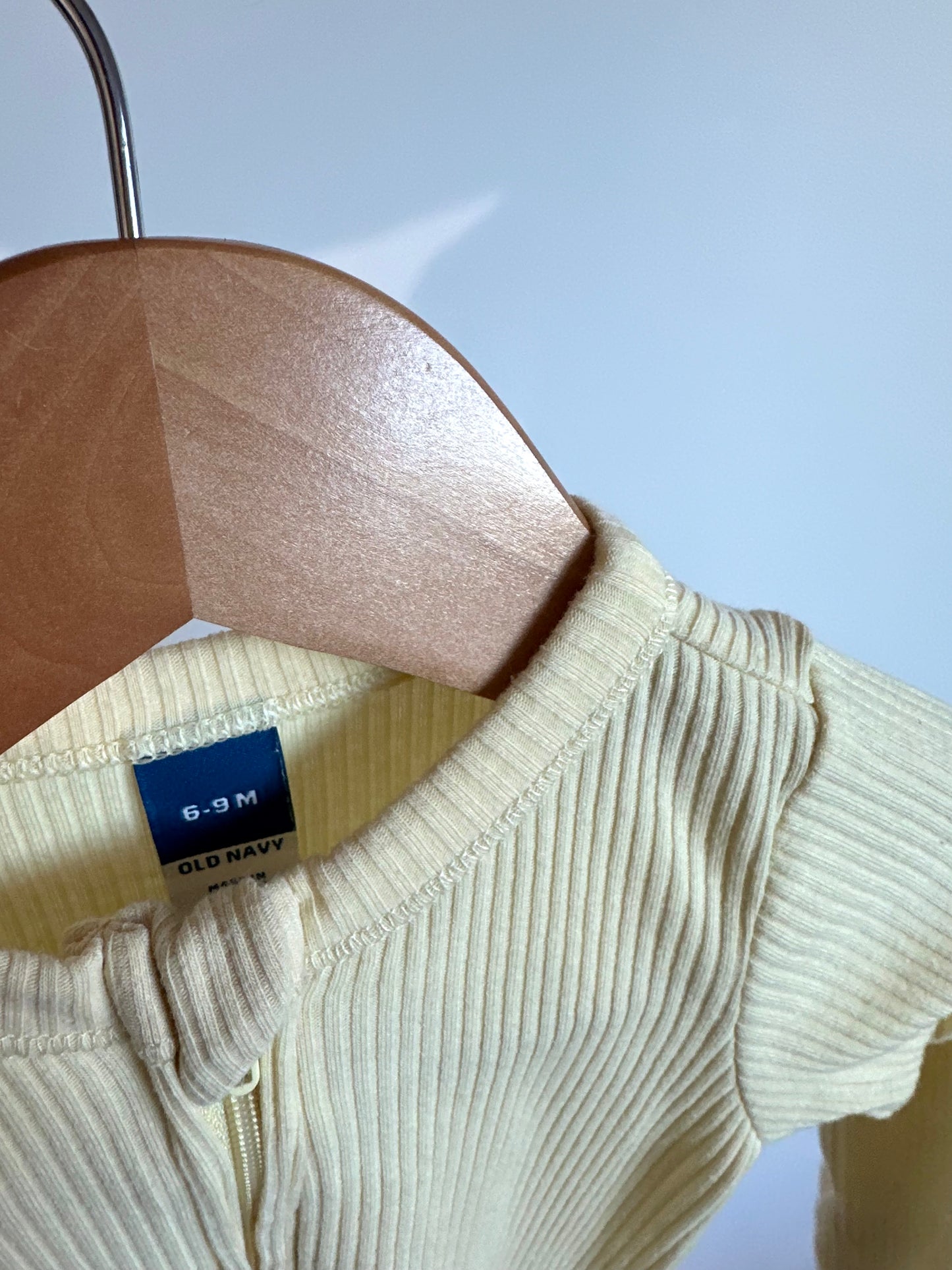 Yellow Ribbed Sleeper / 6-9m