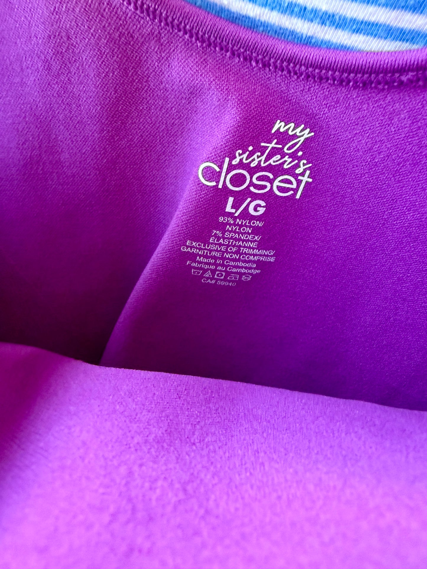Fuschia Cropped Athletic Top / 10-12 years
