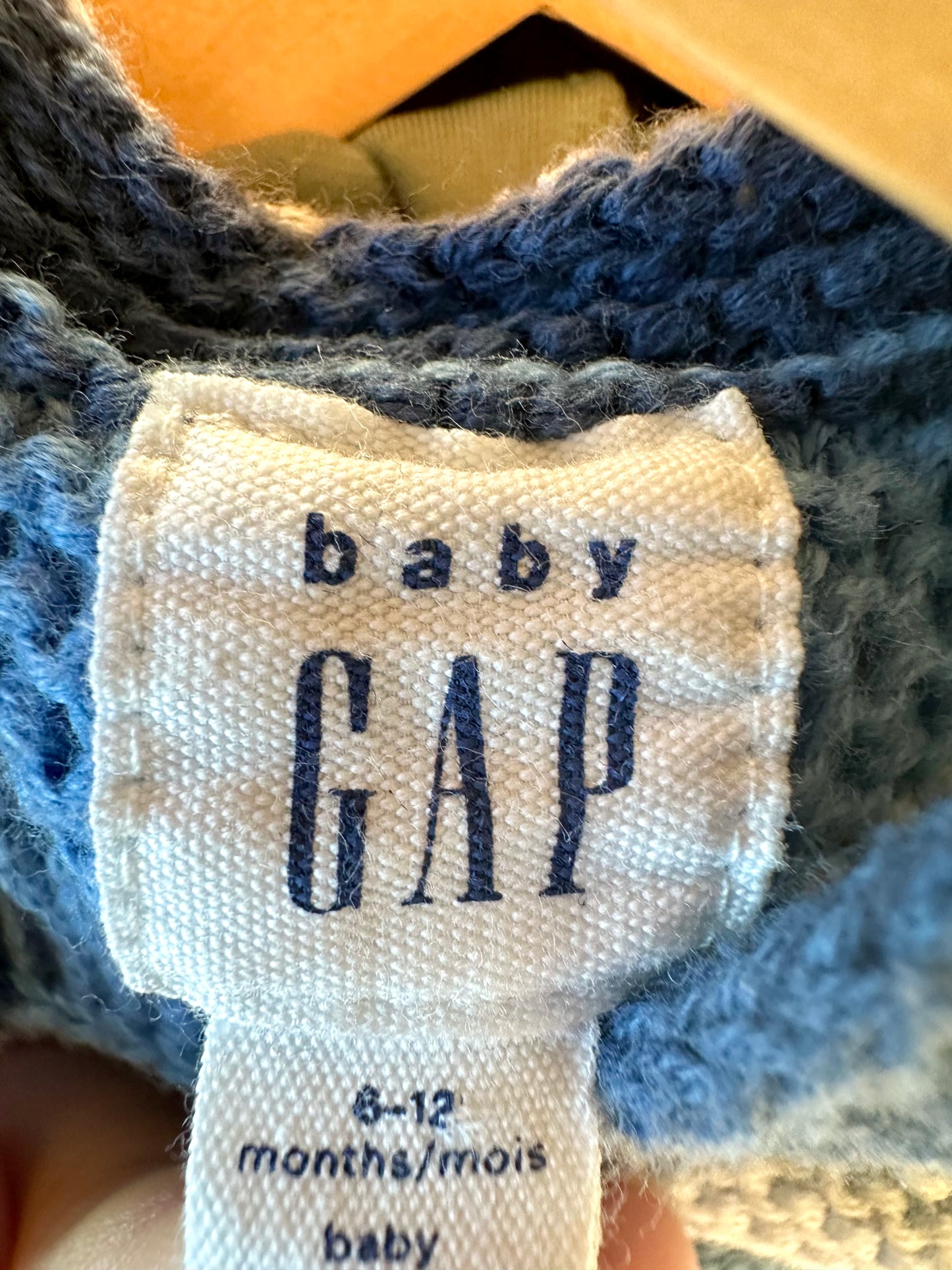 Bear Hood Blue Stripes Sweater / 6-12m
