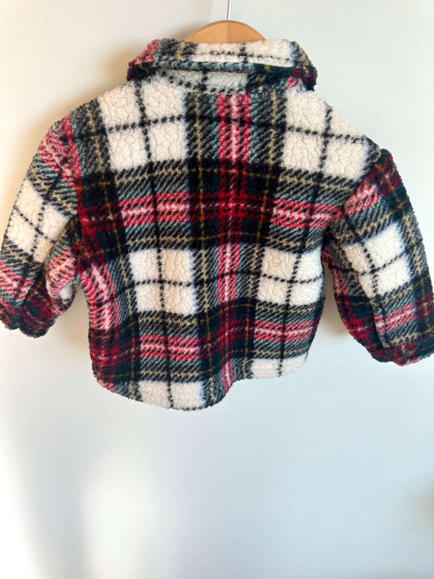 Plaid Fleece Shacket / 6-12m
