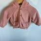 Pink Knit Faux Fur Lined Hoodie / 6-9m