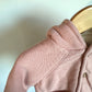 Pink Knit Faux Fur Lined Hoodie / 6-9m