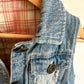 Pink Plaid Lined Denim Vest / 2-3T