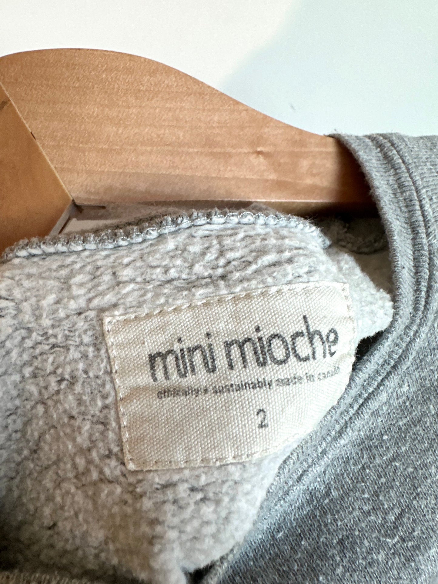 Mini Mioche Kind Heart Fierce Mind Grey Crew / 24m