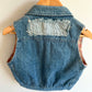 Pink Plaid Lined Denim Vest / 2-3T