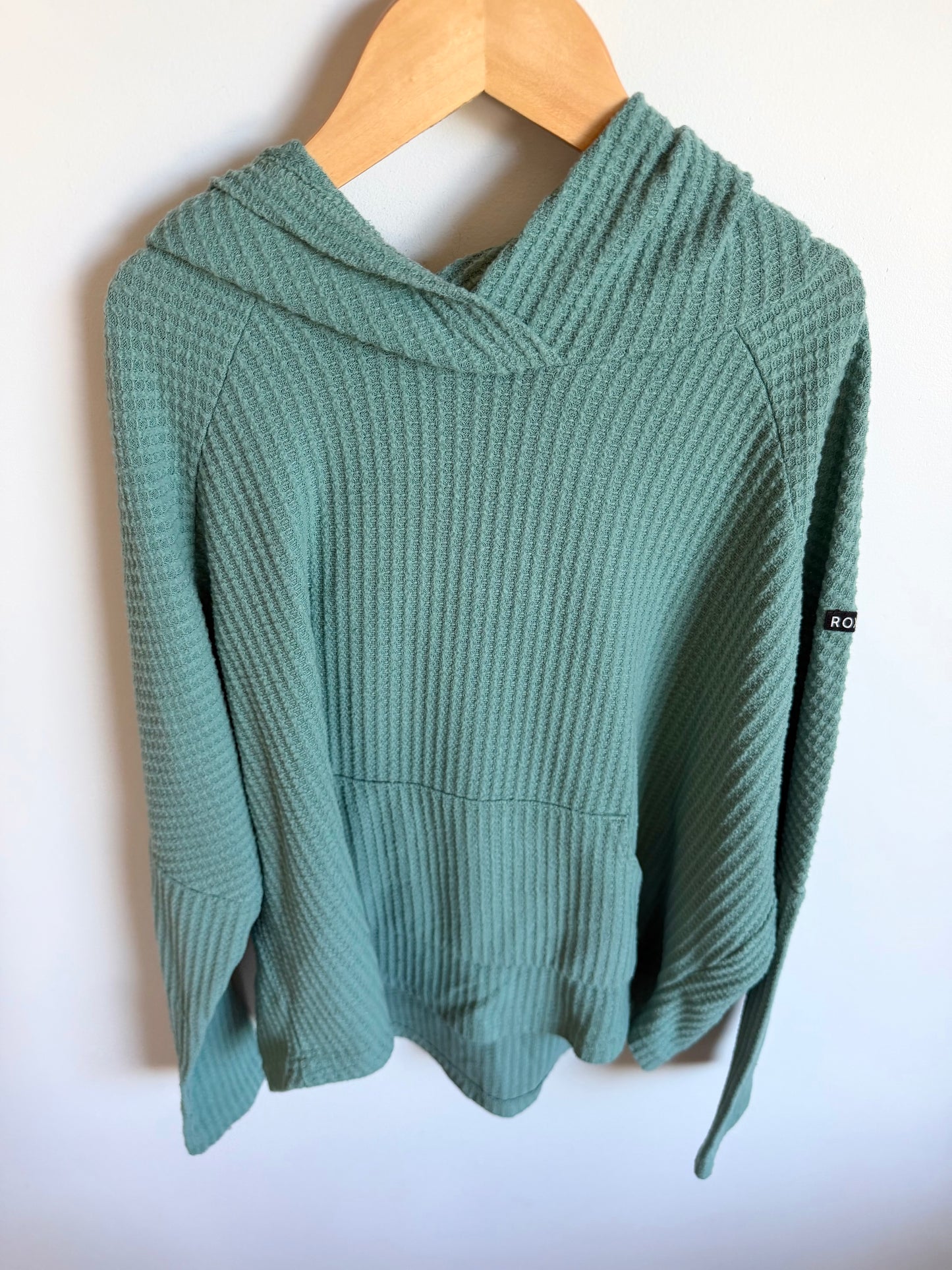 Roxy Turquoise Waffle Hood Top / 10-12 years?