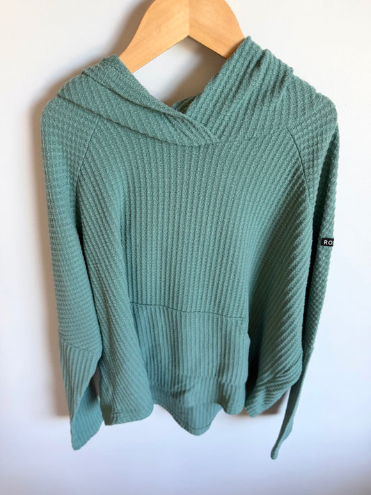 Roxy Turquoise Waffle Hood Top / 10-12 years?