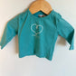 Teal Sweetheart Top / 0-3m