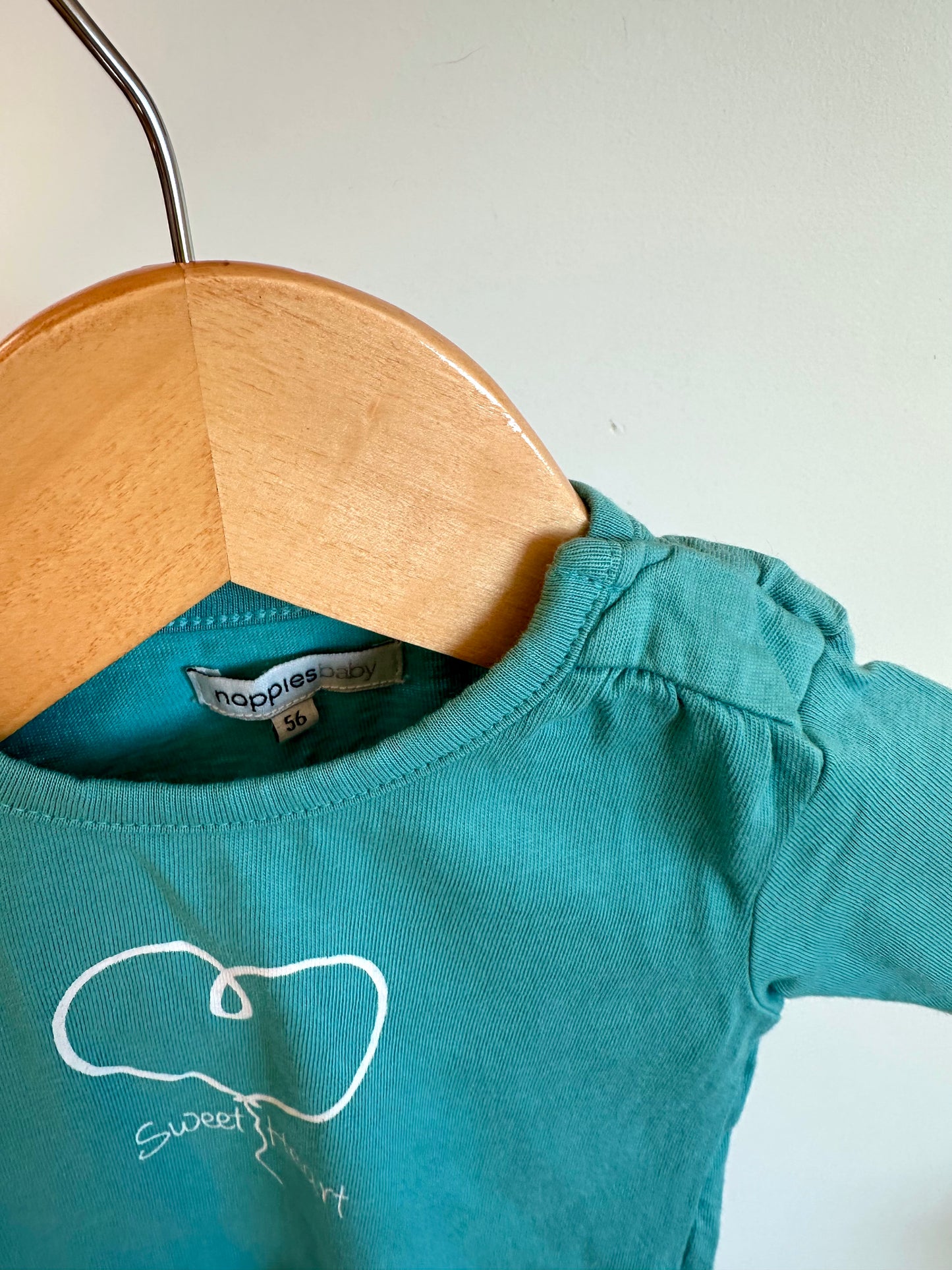 Teal Sweetheart Top / 0-3m