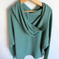 Roxy Turquoise Waffle Hood Top / 10-12 years?