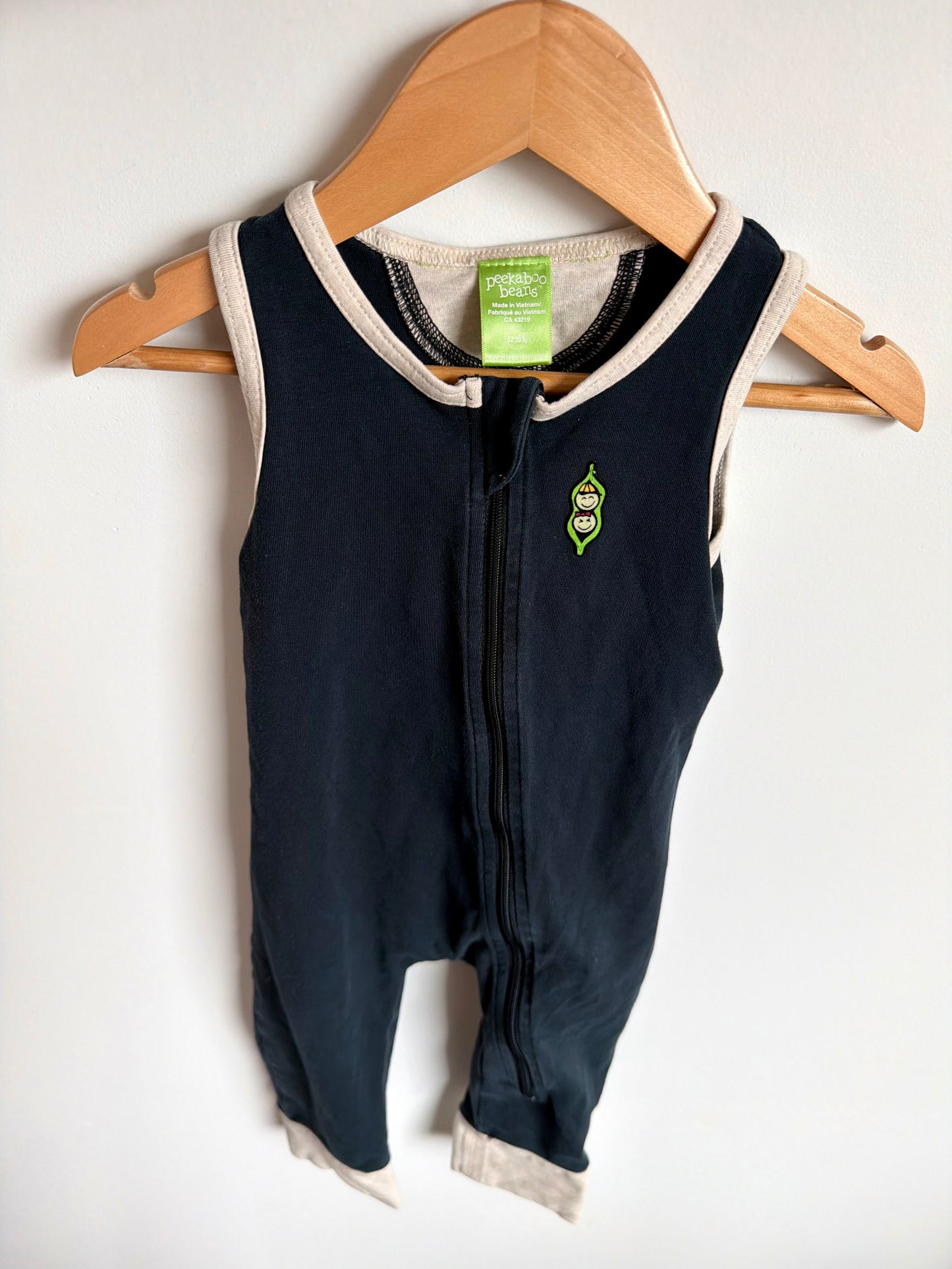 Peekaboo Beans Tank Jumpsuit or Sleeper / 12-18m
