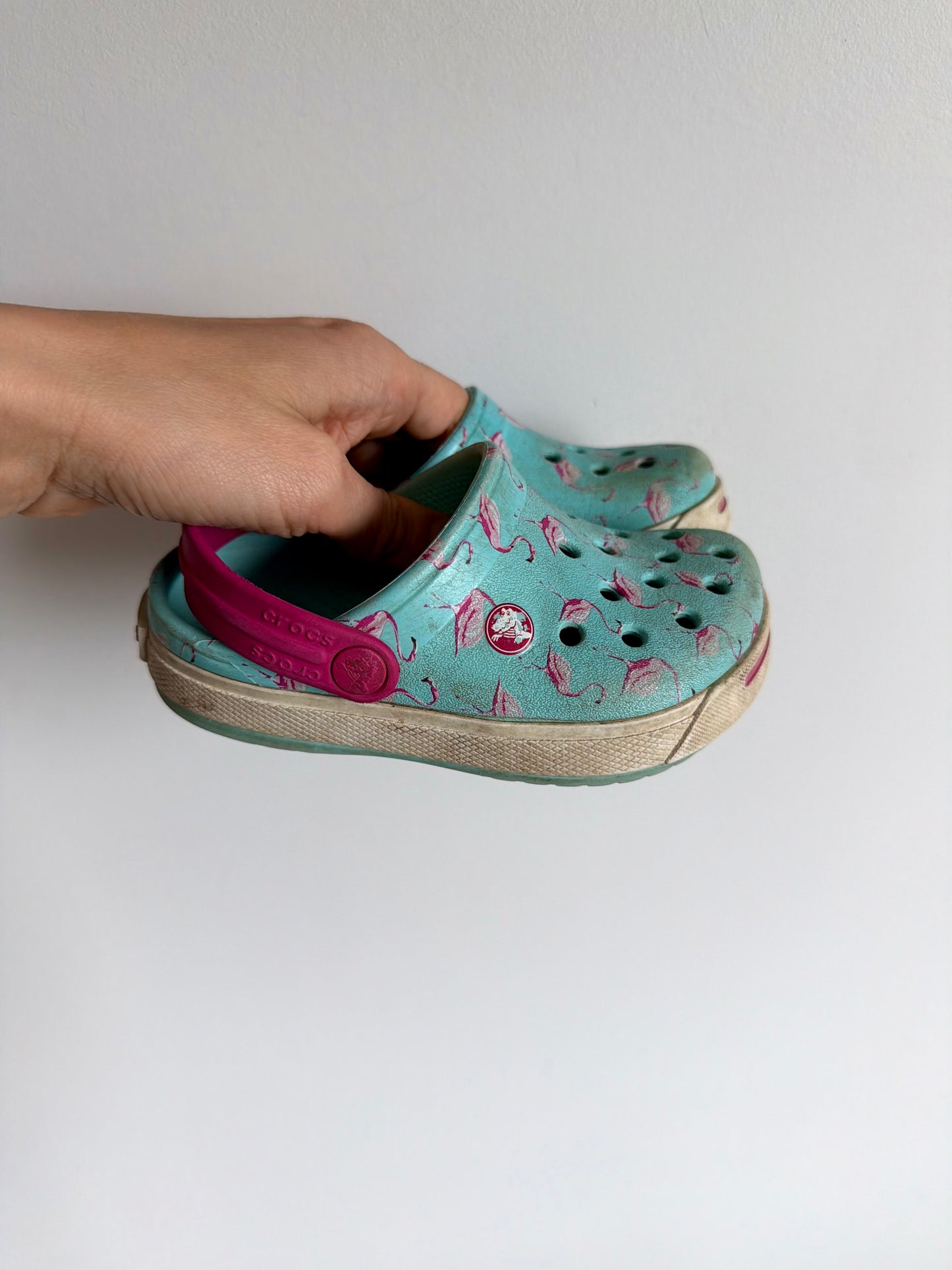 Crocs Flamingo Sandals / Size 6 or 7 toddler