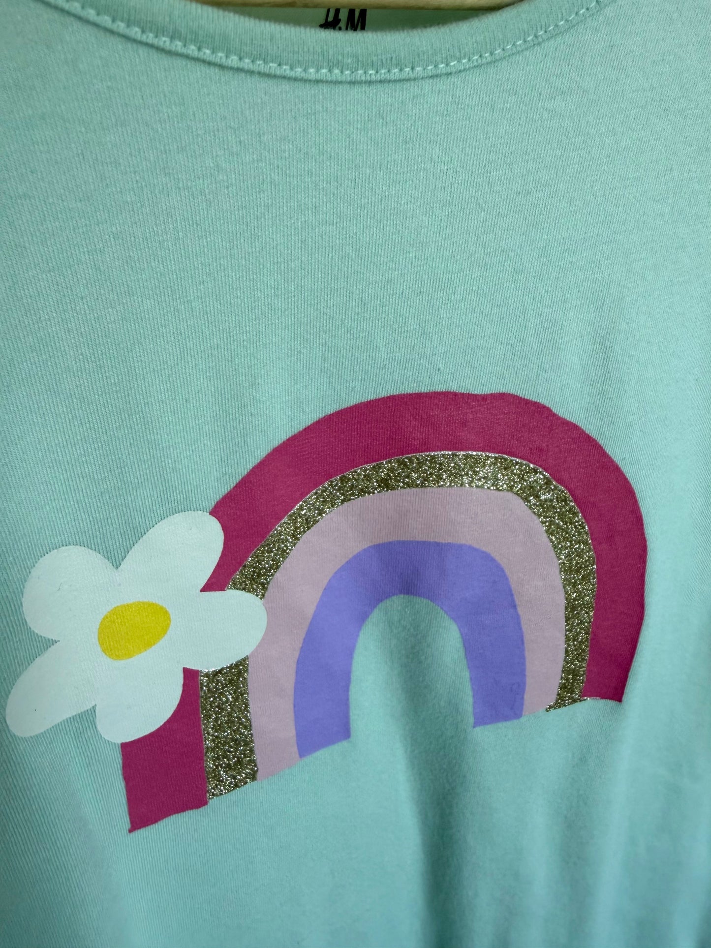 H&M Rainbow Daisy Top / 8-10 years