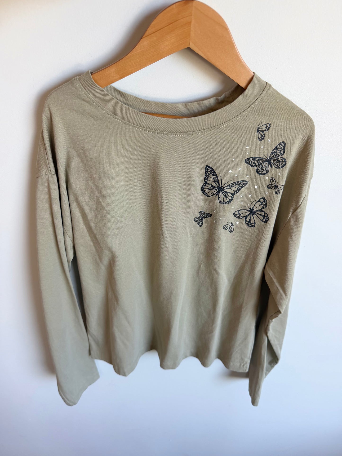 Butterfly Sparkle Long Sleeve Top / 10-12 years